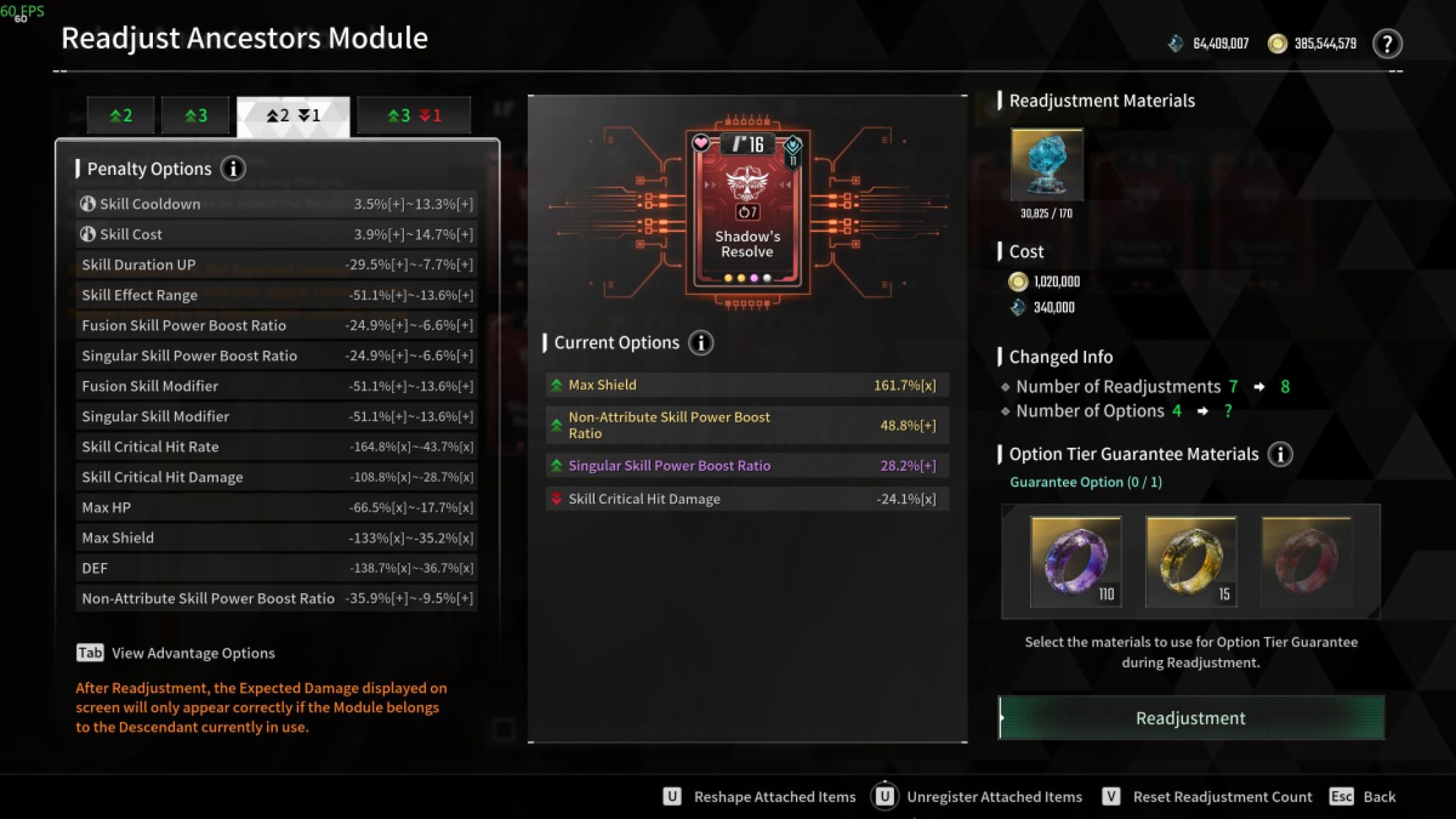 Ingame Ancestor Module Selection - The First Descendant