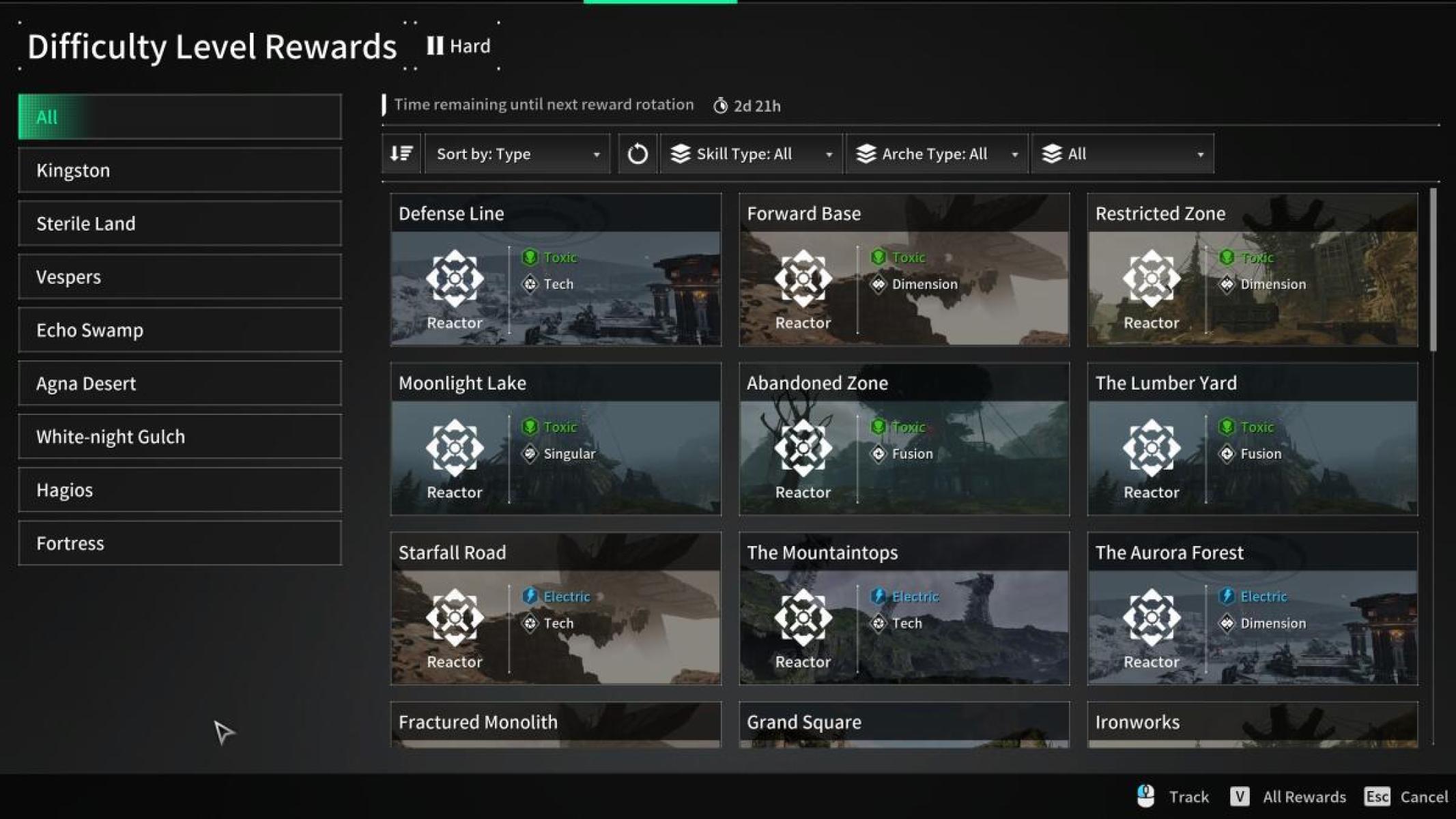 Difficulty Level Rewards Database for The First Descendant