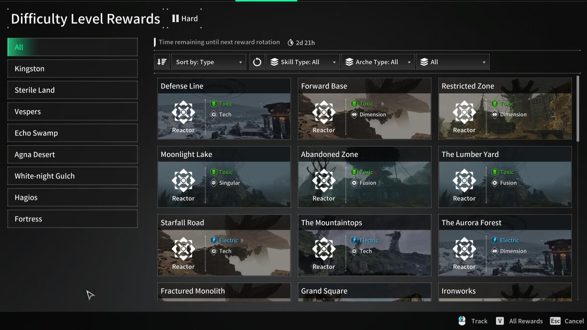 Difficulty Level Rewards Rotation - The First Descendant